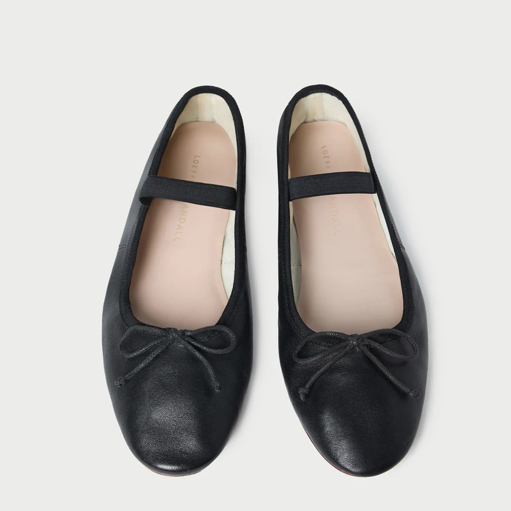 Loeffler Randall | Leonie Black Leather Ballet Flat 7.5 - New in box